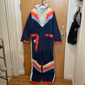 One-piece retro snowsuit